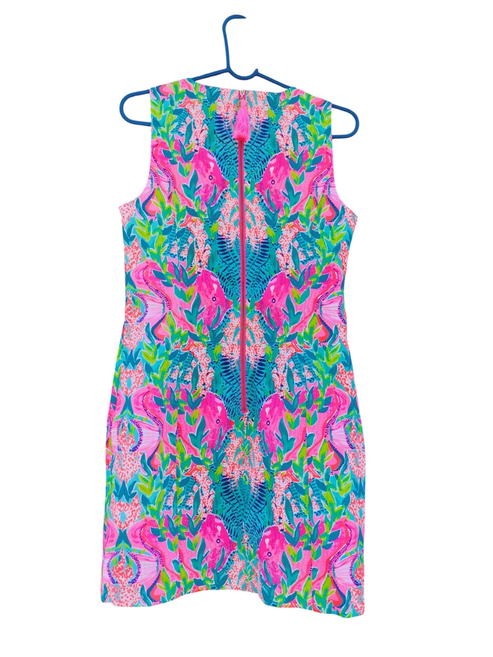 Lilly Pulitzer Ocean Seahorse Shift Dress Size 8 Resort Coastal Preppy - Picture 3 of 7